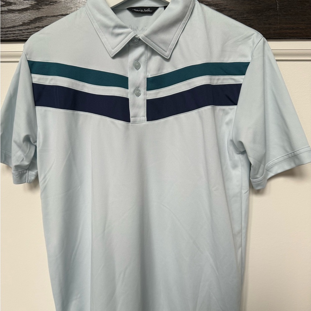 Travis Mathew’s Men's Light Blue Golf Polo Shirt